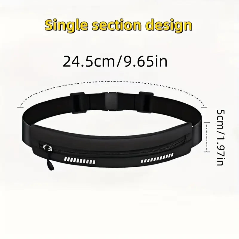 Waterproof Running Waist Pack for Men & Women Fit Zippered Phone Holder Durable Sports Fanny Pack with Key Pouch for Jogging